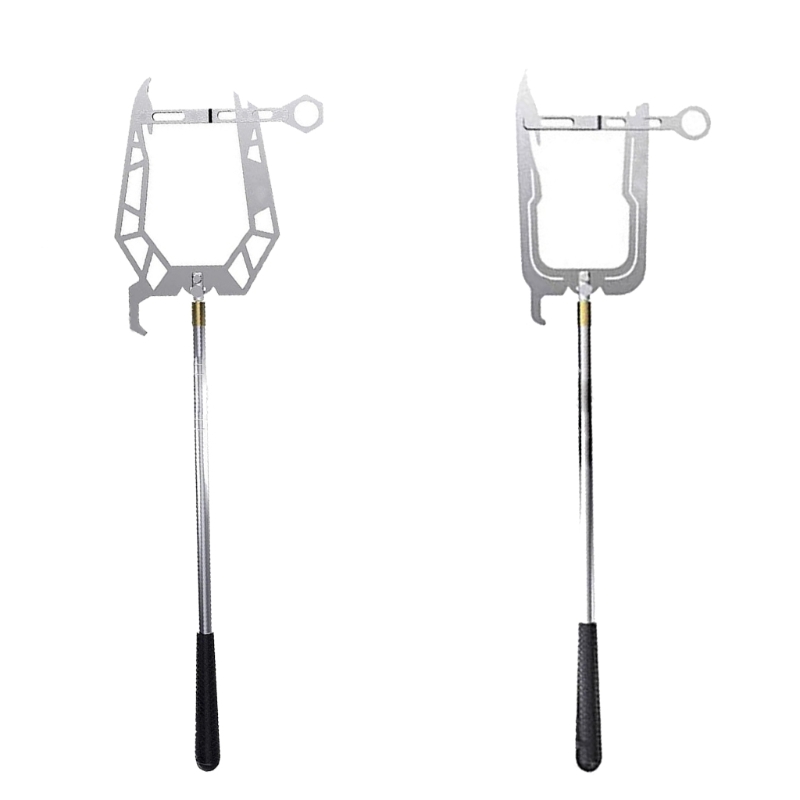 Dock Locking Ring Port Terminal Link U Shaped Threader Yacht Boat Dock Hook Telescopic Threader Tool For Grabbing Gear Bags