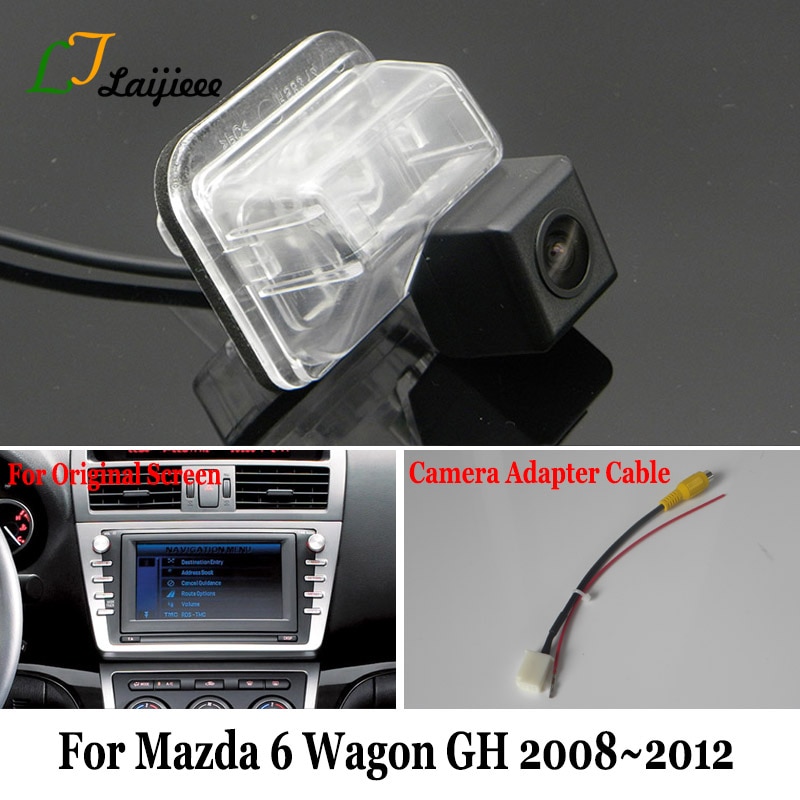 Voor Mazda 6 Wagon Gh Achteruitkijkspiegel Parking Camera & Adapter Kabel/Oem Monitor Compatibel hd Reverse Camera