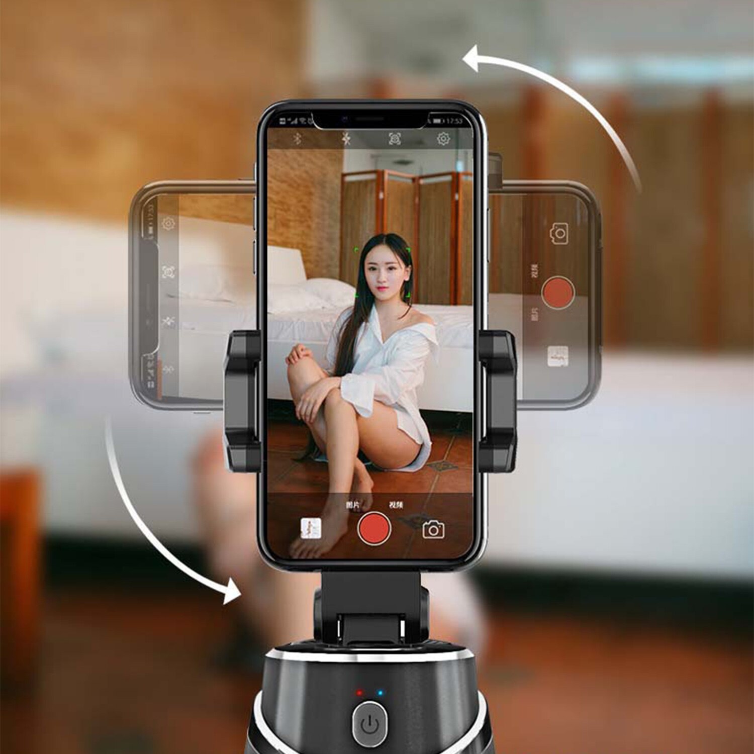 360 Rotatie Face Tracking Smart Ai Gimbal Follow-Up Smartphone Stabilisator