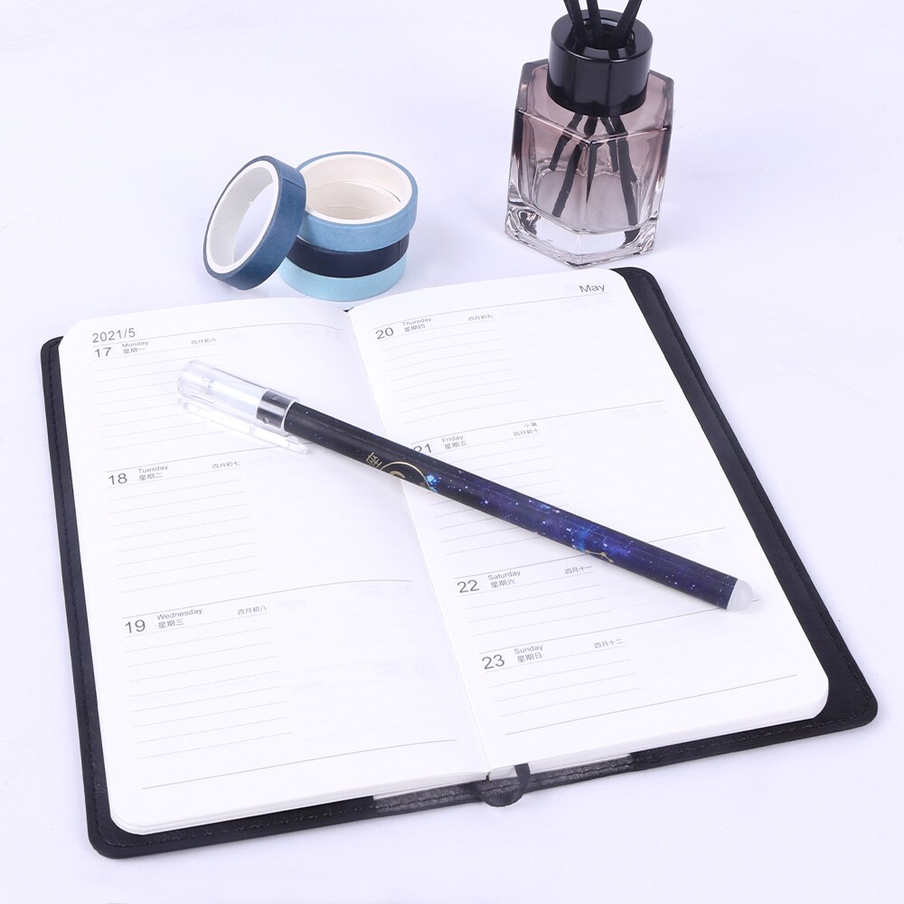 agenda 2021leather A6 notebook Weekly planning journa planner caderno cahier Kawai Office diary note book notepad notebooks