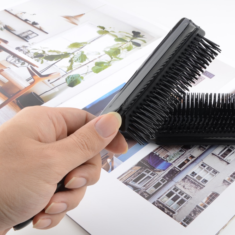 1pc Black Removable Detangling Hair Brush Handle Tangle Comb pompadour men styling Shower Massage scalp Comb Salon Hairdressing