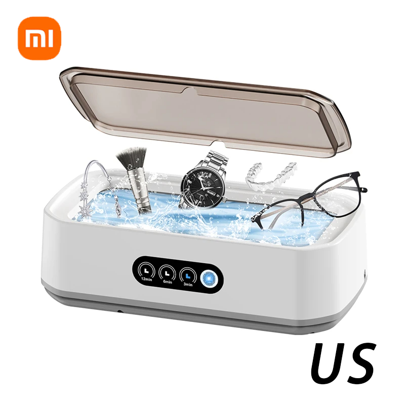 Xiaomi Ultrasonic Cleaning Machine Glasses Cleaning Machine Large Capacity Jewelry Braces Cleaner 650ml For Jewelry: Light Grey