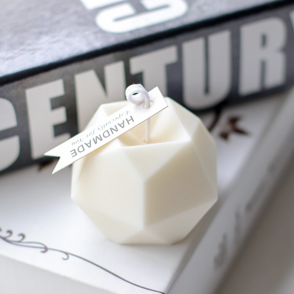Huit faces multilatérales diamant visage Cube bougie à bricoler soi-même moule à la main aromathérapie bougie Silicone moule