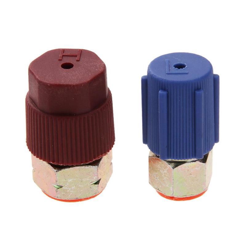 Car Retrofit 7/16 to 3/8 Conversion Adapter R12 to R134a High/Low AC Fitting For Automobile Air Conditioner Auto Accessories