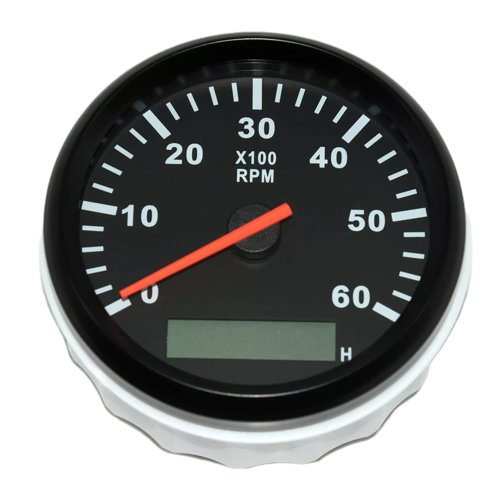 3K 4K 6K 8K RPM Tachometer-lehre Tach Sensor REV Zähler mit Stunde Meter 85mm benzin Diesel 12V 24V Rot Hintergrundbeleuchtung Anzeige
