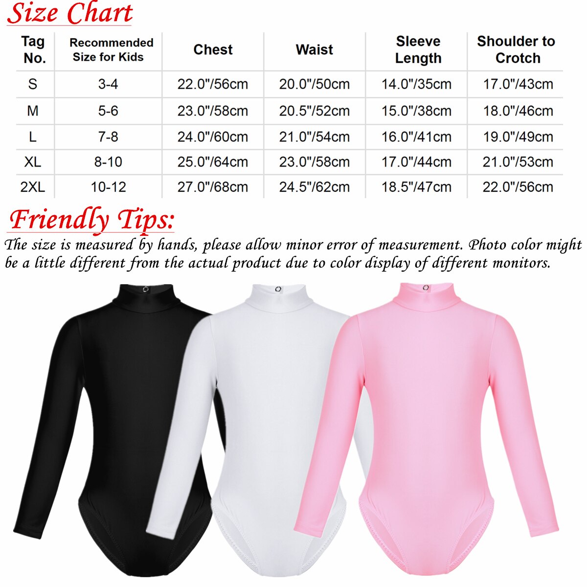 Justaucorps de gymnastique à manches longues pour filles, Costume de danse sur scène pour enfants