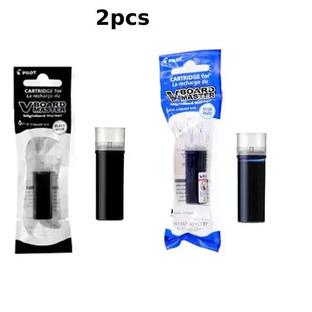 2pcs/lot Pilot Whiteboard Marker Ink or Exchangeable Ink-Bag Set, Water-borne Erasable Large Capacity V Board Master Mark Pens: Chocolate