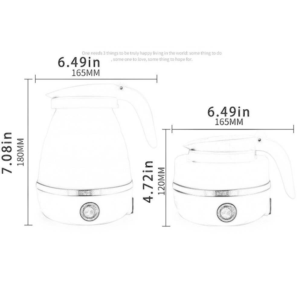 Compact Size Home Electric Kettle Durable Silicone Foldable Portable Travel Camping Water Boiler Electric Appliances