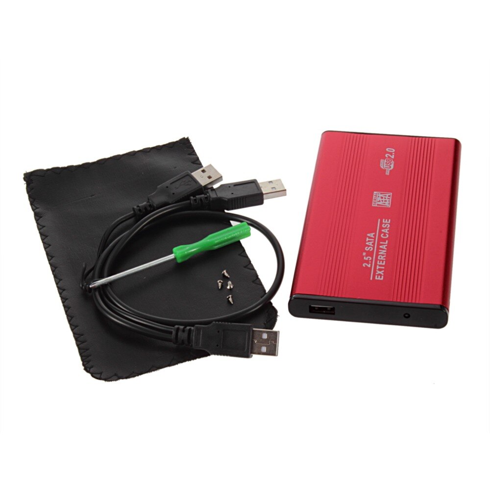 Usb 2.0 2.5 Inch Shockproof Usb 2.0 Aluminium Externe Opslag Sata Harde Schijf Hdd Behuizing Box Case