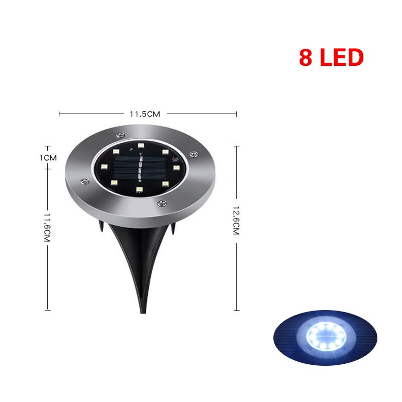 12/1Pack Solar Led Tuinverlichting Outdoor Onder Grond Lamp IP65 Terraza Terrasse Landschap Verlichting Voor Gazon Patio pathway Yard: Cold White / 4PC