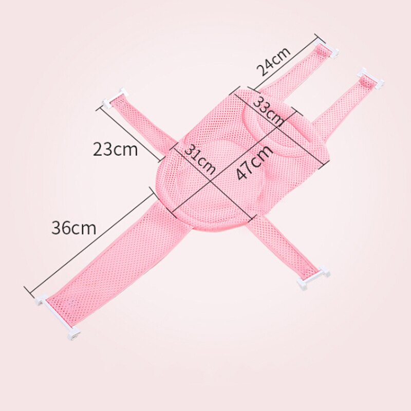 Cuna de bebé ajustable en forma de cruz para baño antideslizante, cuna de ducha para niños, cama, malla para asiento, asiento de Casa de algodón y PP