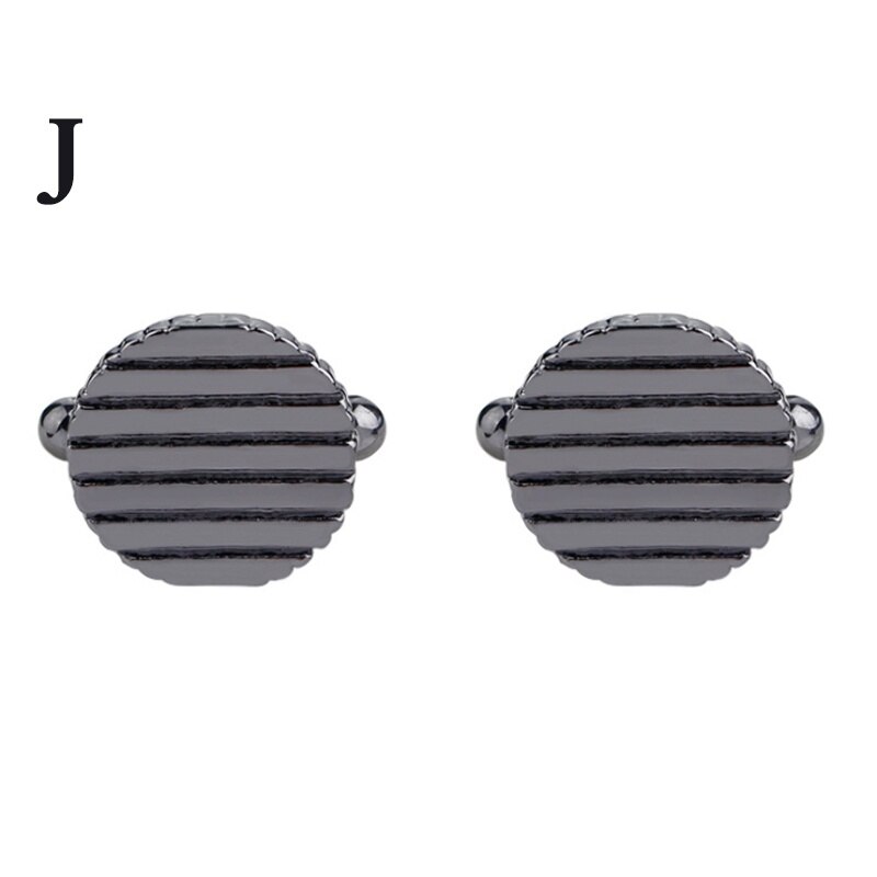 1 Pair Business Shirt Cufflinks Cuff Button Alloy Jewelry Party Decor Men's Wedding: J