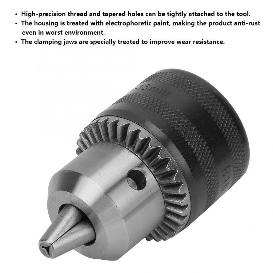 Drill Chuck 1.5-13MM B16 Thread Keyed Chuck Electric Drill Chuck Adapter For Milling Machine Lathe Drilling Machine Drill Chuck