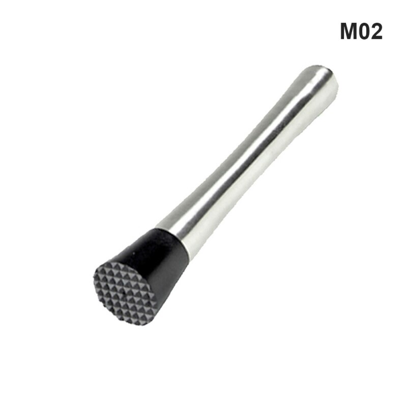 Aço inoxidável vinho mistura vara cocktail mudler shaker com martelo de esmagamento diy bebida fruta mudler esmagado gelo barware ferramenta: M02