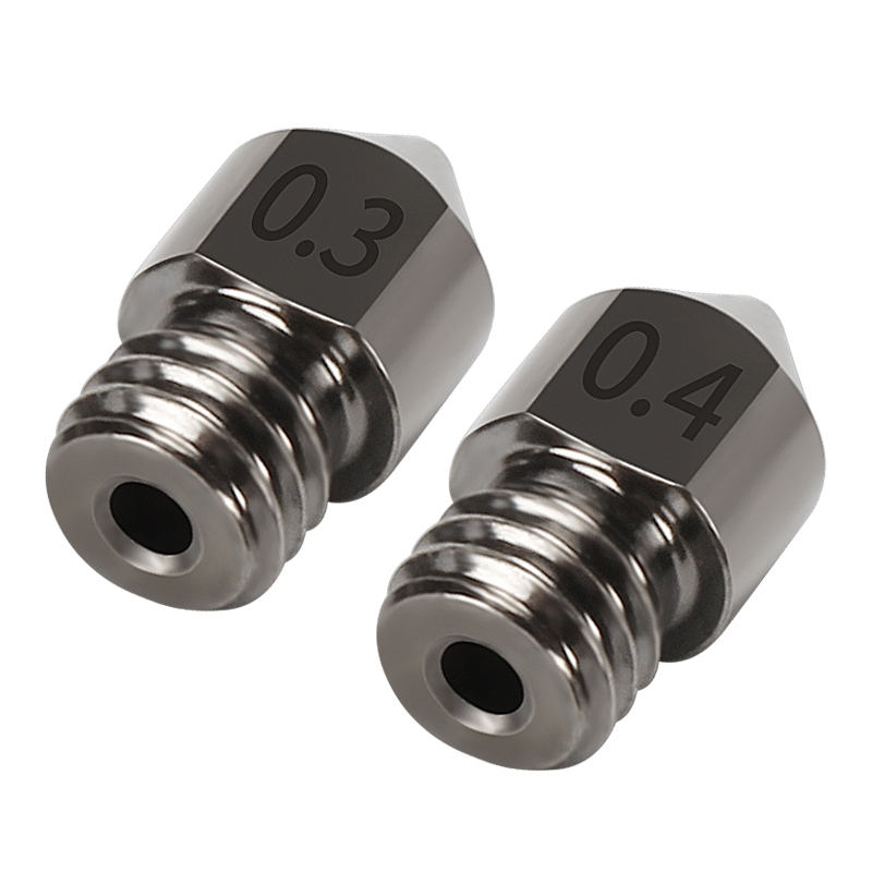 2 pz Acciaio Temprato MK8 Ugello M6 Filettatura Parti Della Stampante 3D MK8 Ugelli per 1.75mm Filamento Hotend Ugello per CR10 Ender 3