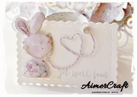 Troqueles De Corte Metal Con Globo Amor Valentín Plantillas Para