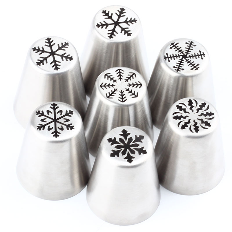 7 Pcs Rvs Piping Icing Party Nozzles Bakken Gebak Gereedschap Russische Tips En Bakken Taart Tools 1 Pcs Converter koppeling