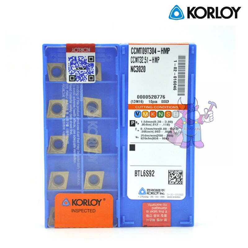 KORLOY CNC insert CCMT09T304-HMP NC3020