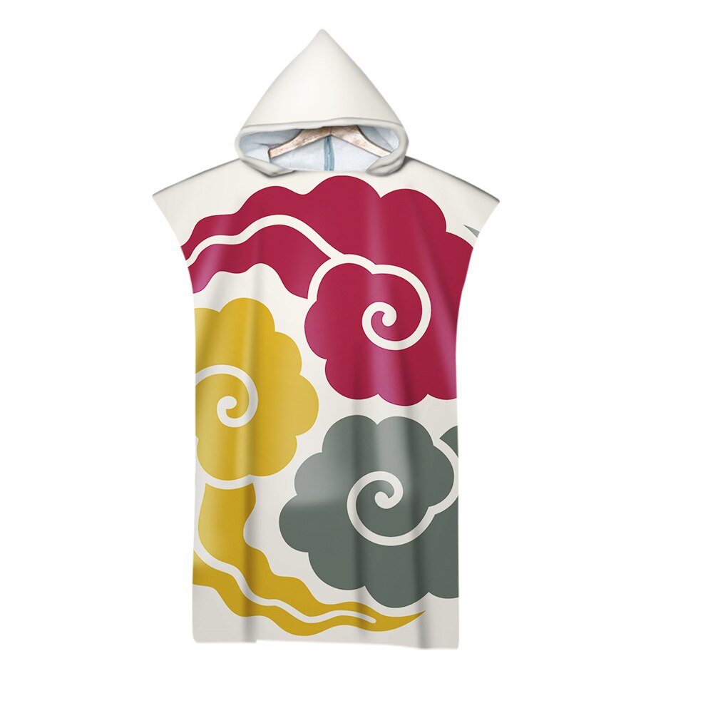 3D Waves Pattern Printed Beach Towel Adults Soft Hooded Bath Towels: 7
