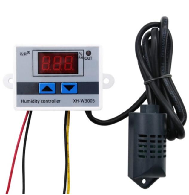 0~99%RH Digital Humidity Controller 220V 12V 24V Hygrometer Humidity Control Switch AC DC Hygrostat + Humidity Probe AM2301: DC 12V
