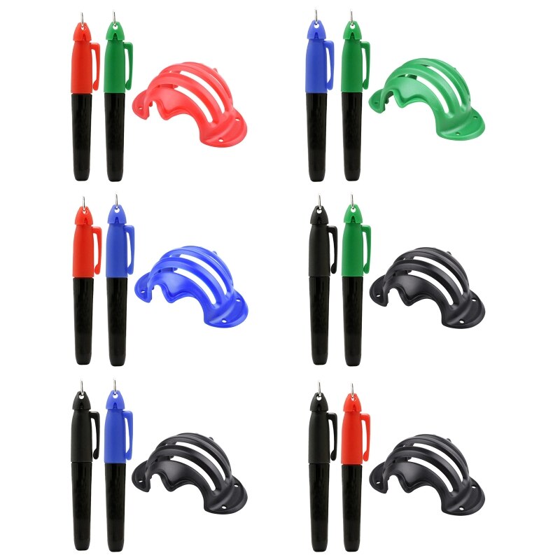 094C 3Pcs Alignment Tool Marks Template Marks Sign Tools with 1 Golf Ball Marker Pen