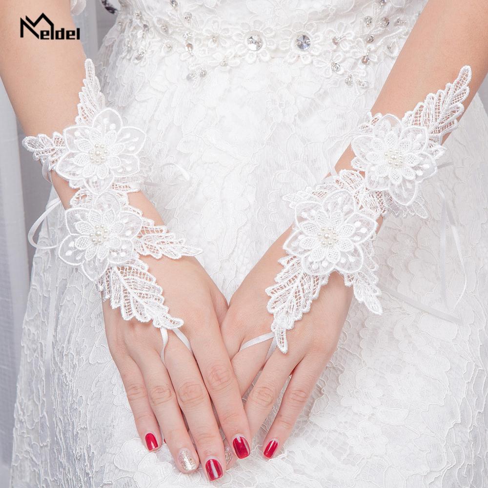 Zomer Zwarte Vingerloze Bruiloft Handschoenen Kant Voor Bridal Avond Prom Bruiloft Accessoires