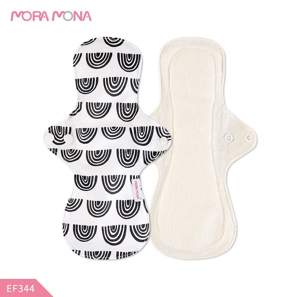 Mora Mona Reusable Menstrual Pad For Heavy Flow Large Size Breathable Women Cloth Pad 5 Pieces: EF344