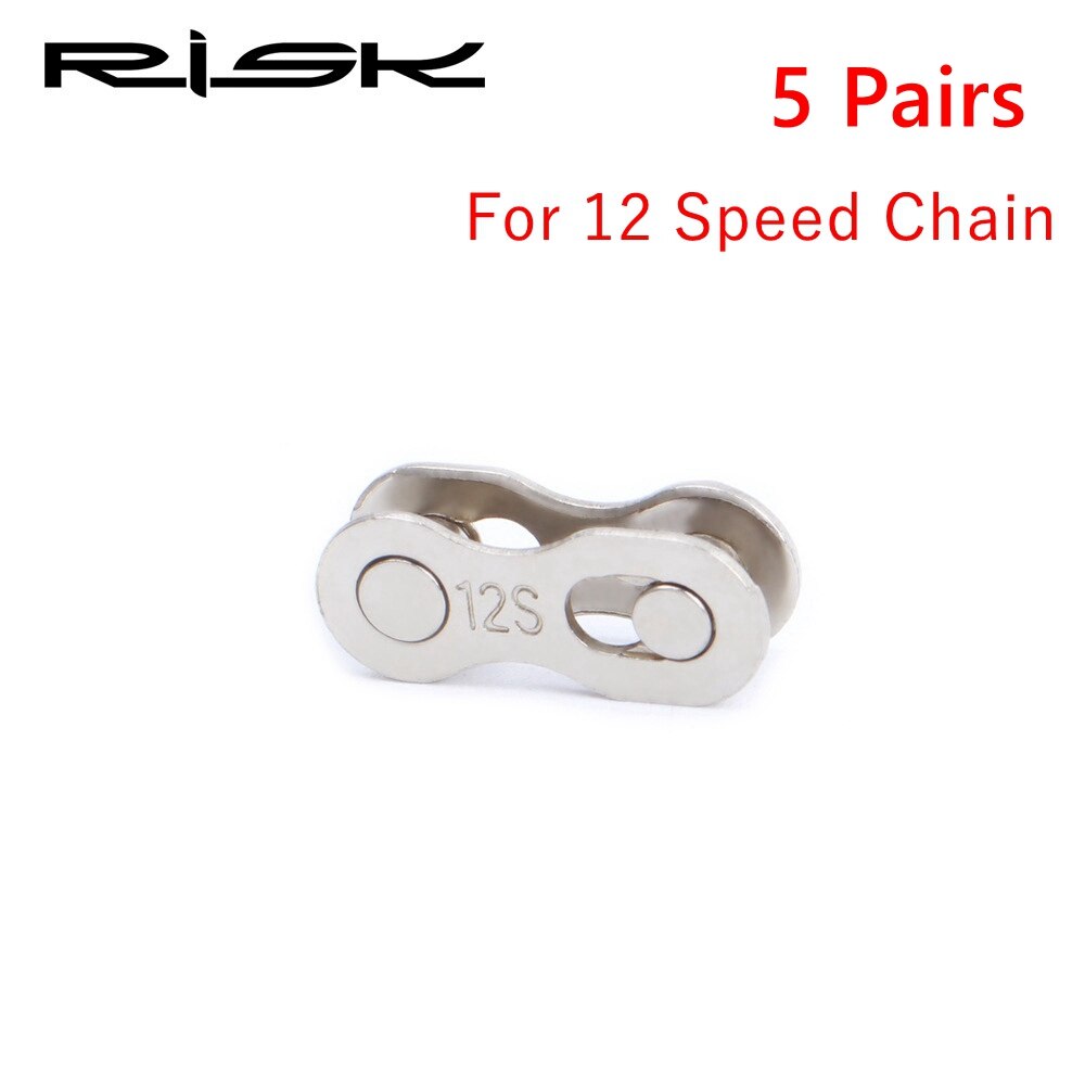 RISK Bike Chain Quick Link MTB Road Bike Chain Missing Quick Connector Connecting Master Link for 6 7 8 9 10 11 12S Speed Chain: 5 Pair for 12 Speed