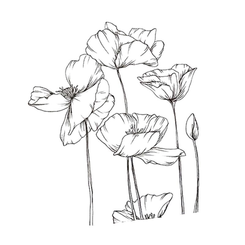 Lotusblomst silikone klar segl stempel gør-det-selv scrapbog stempler prægning fotoalbum dekoration papir kort kunsthåndværk: 2