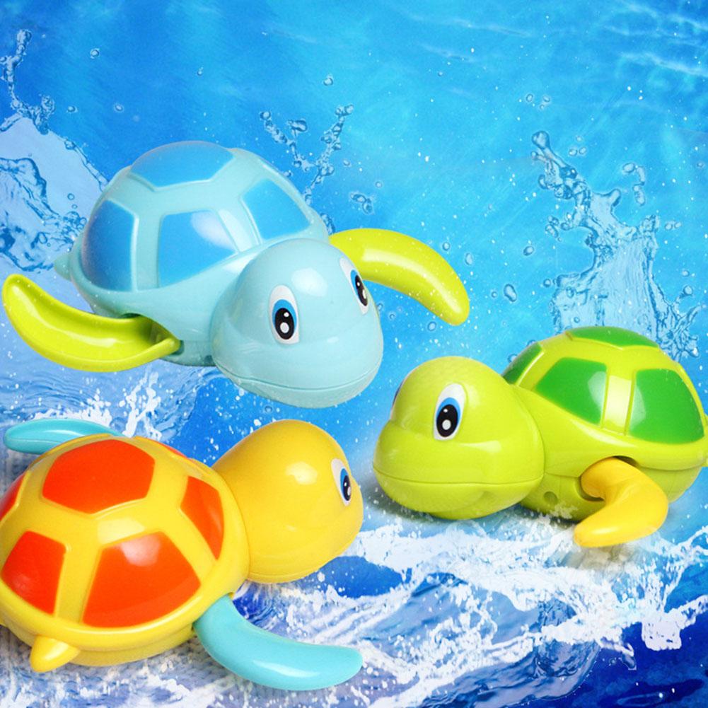 Willekeurige Kleur Pasgeboren Baby 'S Zwemmen Schildpad Wond-Up Keten Klein Dier Baby Kinderen Bad Speelgoed Jugetes Playa bebes