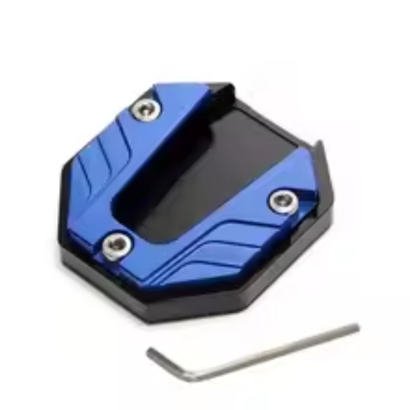 Universale scooter Moto Bici Cavalletto Prolunga Piede Cavalletto Laterale Estensione pad Piastra di Supporto base Ingrandita Antiscivolo: Blu