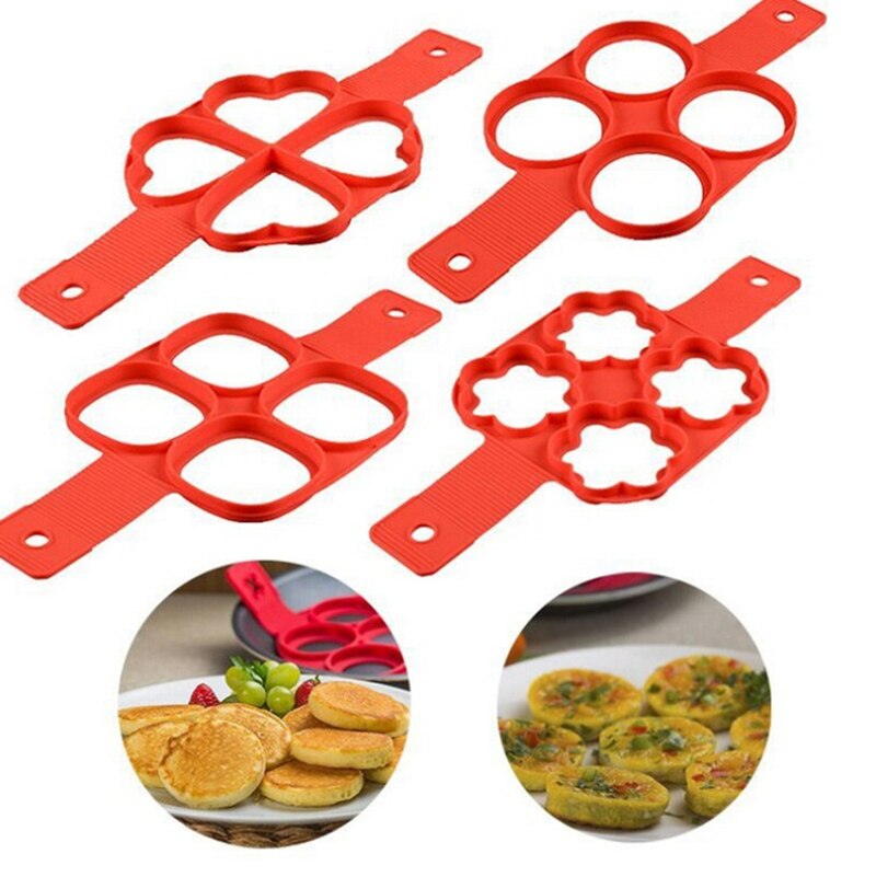 1Pc Pancake Maker Nonstick Cooking Tool Round Heart Pancake Maker Egg Cooker Pan Flip Cake Eggs Mold Kitchen Baking Accessories