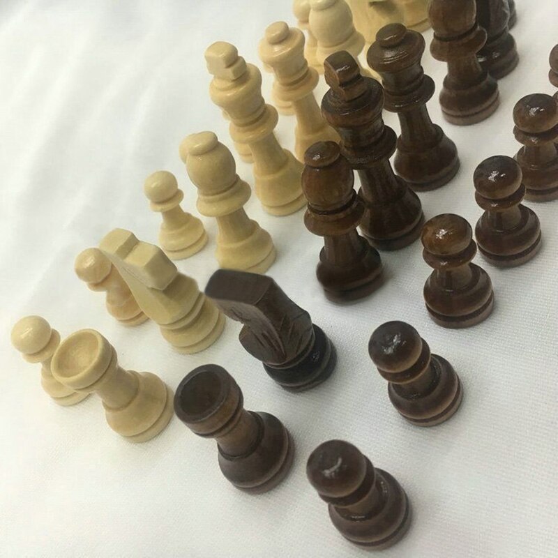 Chess Backgammon Checkers 3 in 1 Wooden Chess Set Travel Chess Game Wooden Chessboard and Wooden Chess Pieces for Paly for