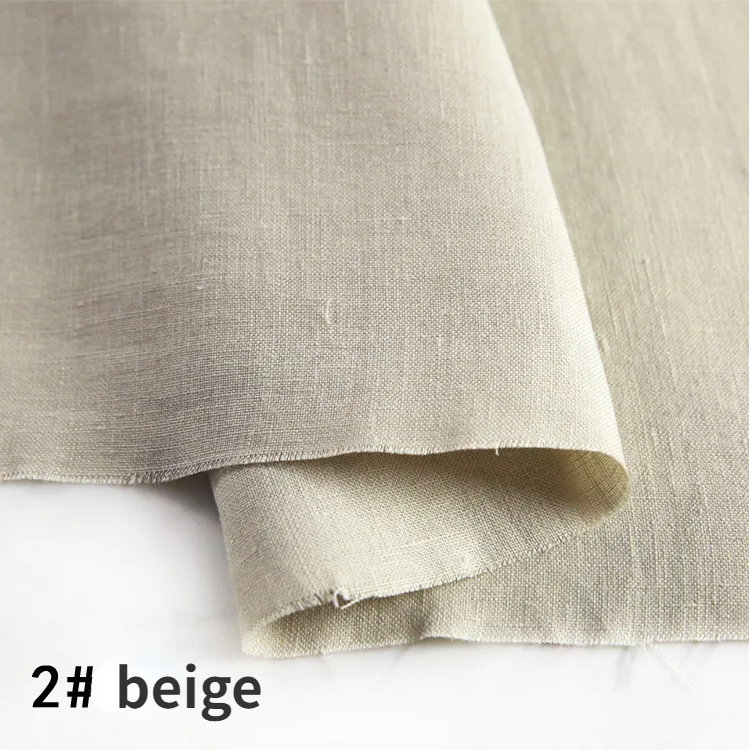 Ropa de lino , tela de cáñamo por metro, piedra fina lavada, lino de de , pantalones de vestir de verano, tela de ramio: Marrón