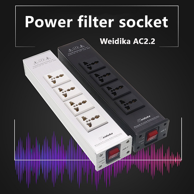 Power Filter Audio Noise Purifier Socket 1500W 10A Bliksembeveiliging Power Universele Socket