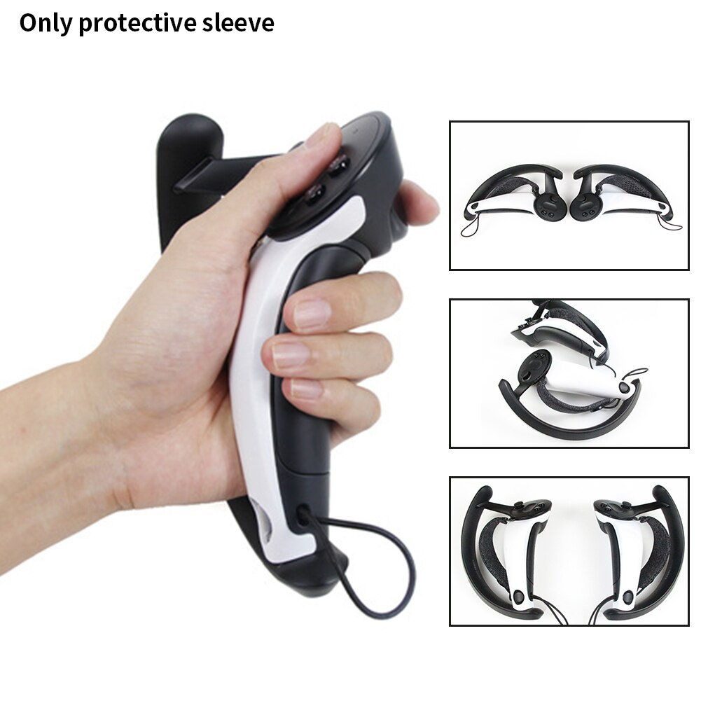 1coppia Custodia Borsette Leggero Bianchi in Resina Maniglia presa anti graffiare Indice di VR Caso del controllore di Gioco Accessorio per Valvola