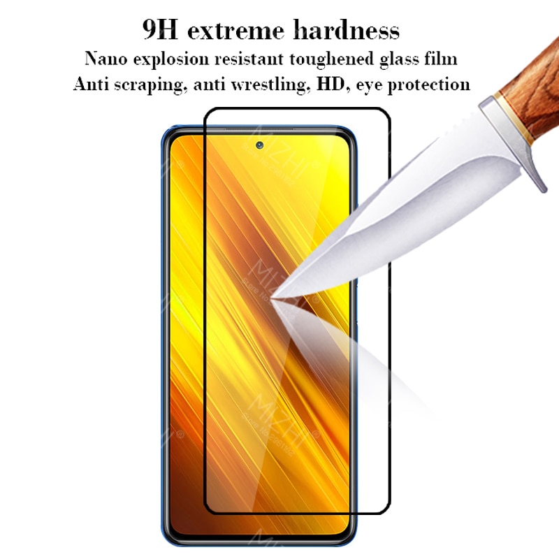 2Stck schutz glas für poco x3 fallen für xiaomi pocophone poco x3 x 3 pocox3 gehärtetem glas xiomi xaomi abdeckung