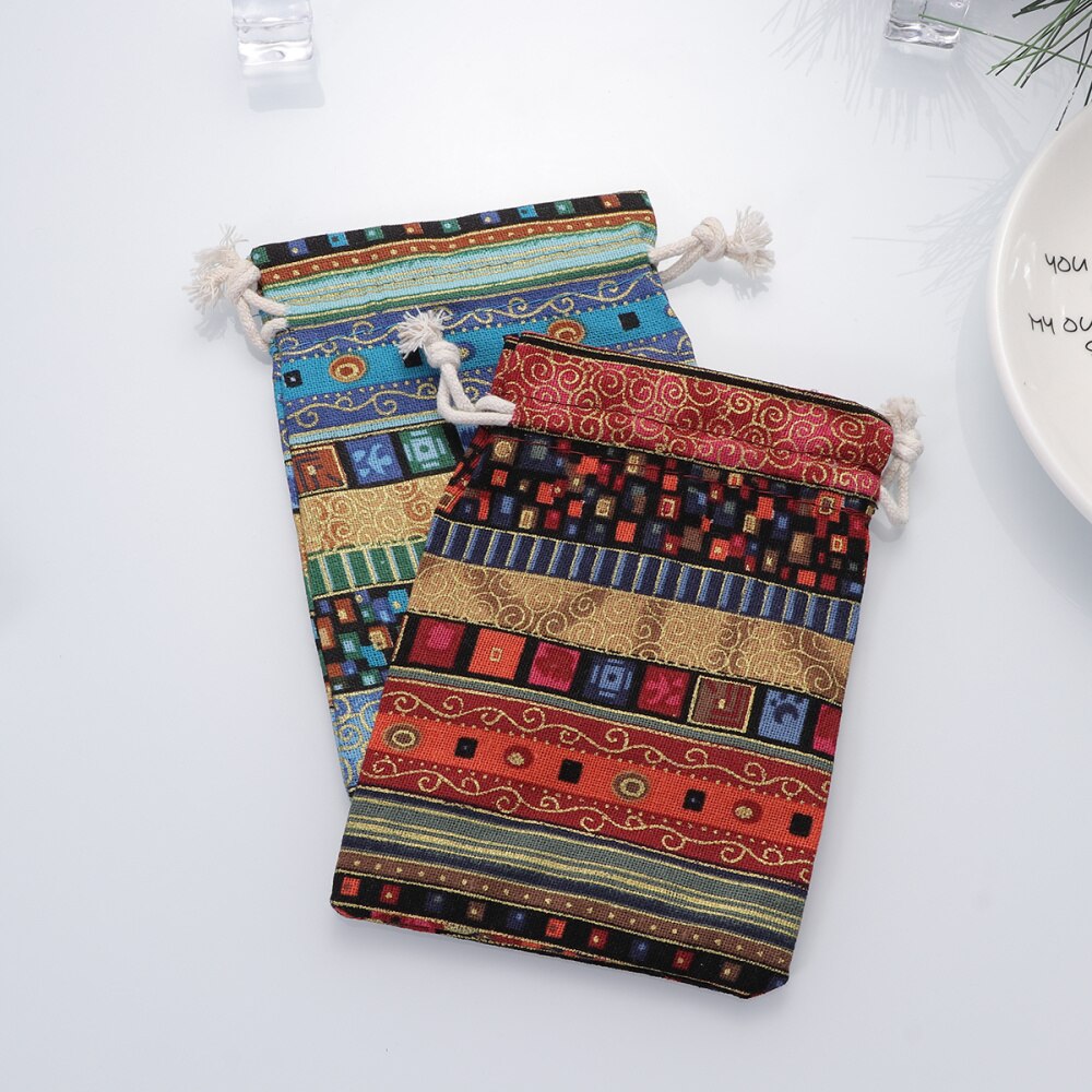 10 stuks bundelzakjes, handige draagbare stoffen zakjes, zakjes voor sieraden, verpakkingszakjes voor festivals, feesten en bruiloften: Default Title