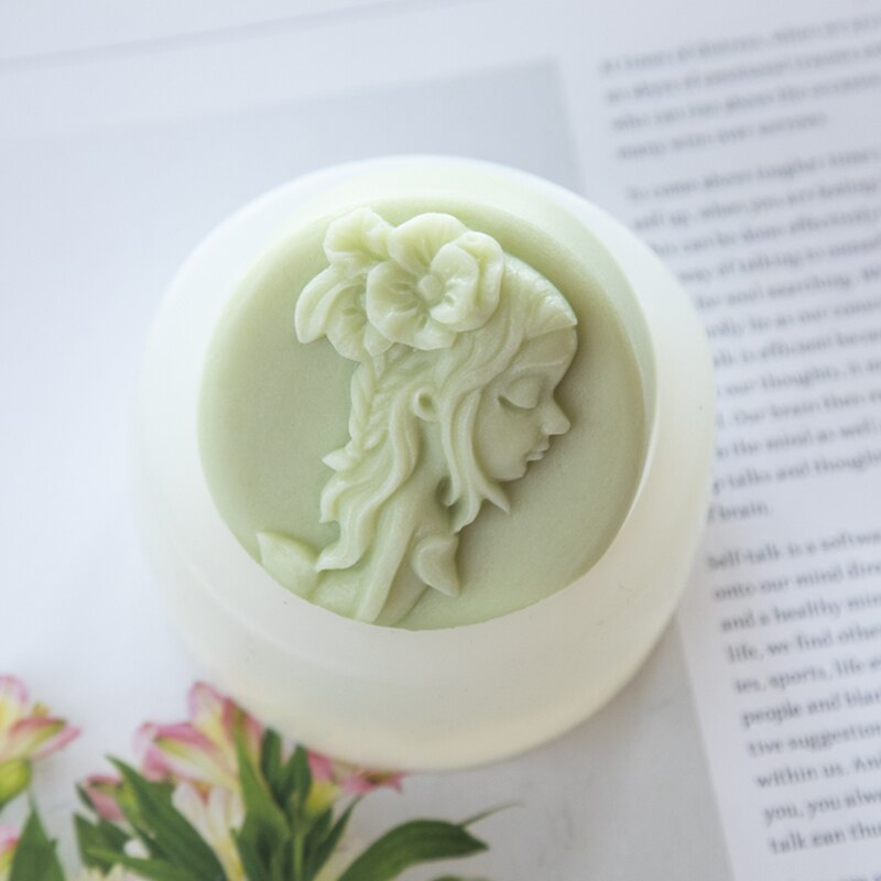 Beauty Girl Flower Fairy Handmade Soap Silicone Mold DIY Chocolate Cake Mold Bathroom Supplies Soap Making Set Cake Decors