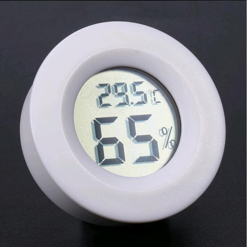 Mini Portable LCD Hygrometer Monitor Outdoor Home Temperature Travel Humidity Round Digital Thermometer People Pet Test