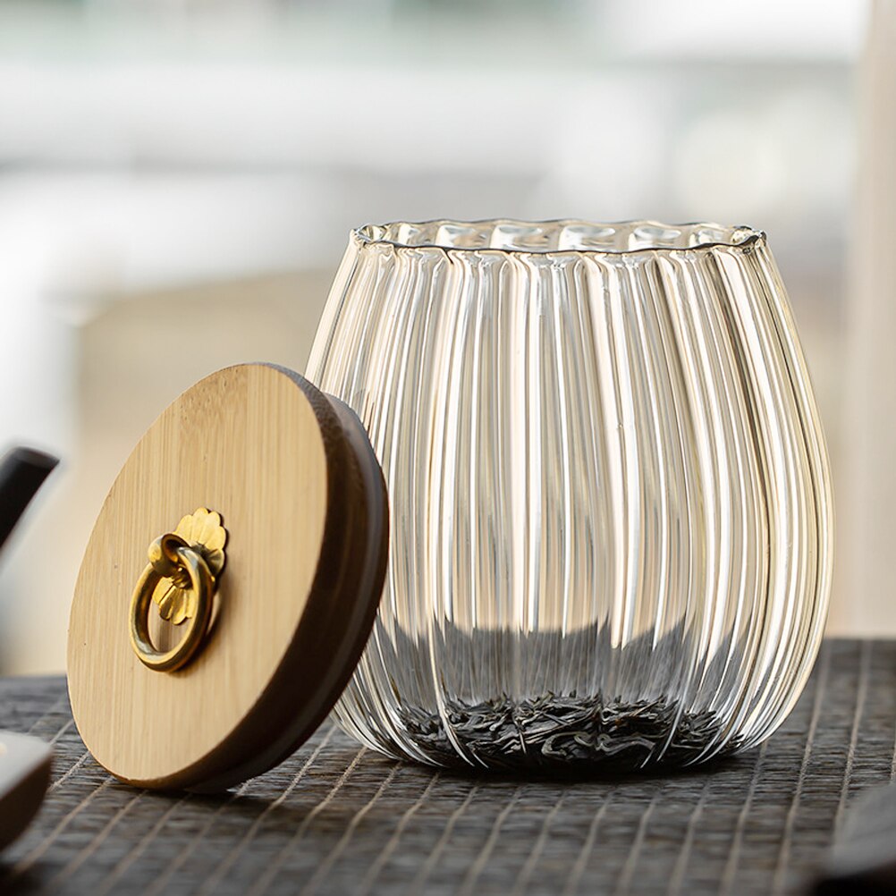 Glass Storage Canister with Lid Airtight Candy Jar Loose Tea Canister Food Canister