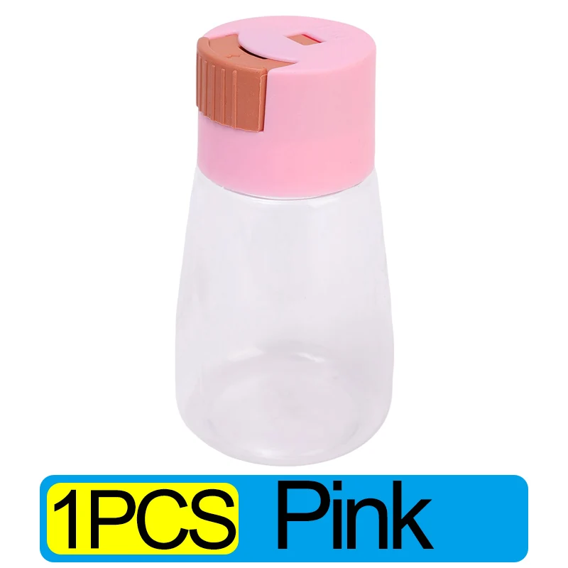 Kvantitativ push-type krydderiraker pressetype saltdispenser krydderidispenser forseglet køkkenkrydderiboks krydderiflaske: Rød