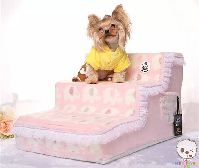 Pet Small Dog Sofa Pet Dog Cushion Teddy Stair Step Removable Wash Up The Bed Ladder Four-layer Dog Ladder Pet Stair Steps