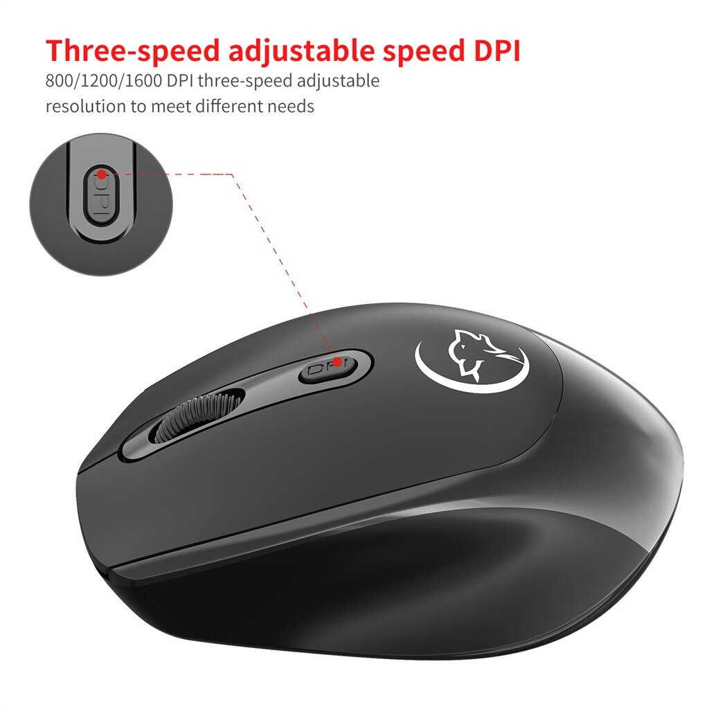 Rechargeable 2.4G Wireless Mouse Metal Noiseless Silent Click Optical Low noise Ergonomic Computer Silent PC Laptop Mouse