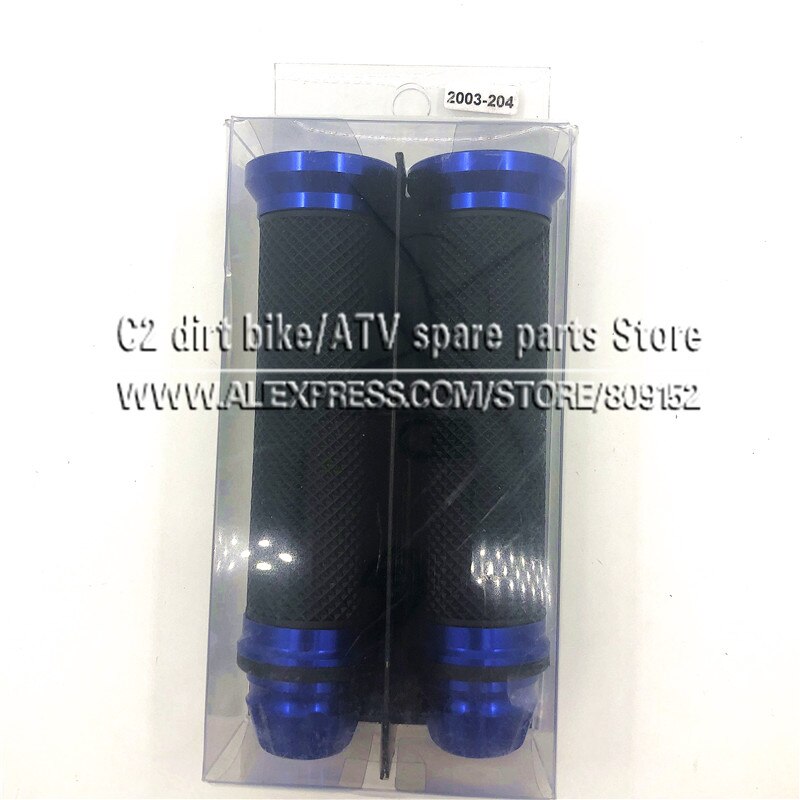 Motorcycle grips hand rubber pedal biker scooter handlebar modified throttle turn Grip Settle Handle Grips: Blue with Box