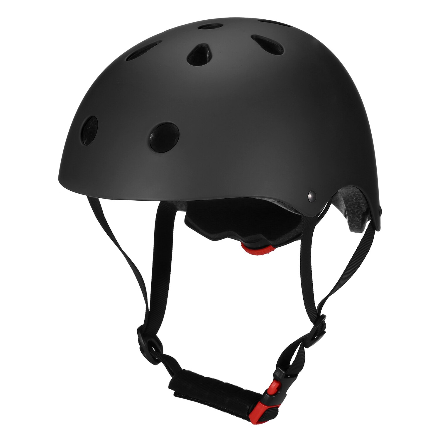 Bicycle Helmet Multi-Sports Safety Helmet for Kids/Teenagers/Adults Cycling Skating Skateboarding Scooter helmet light: Black  / 58 - 61cm