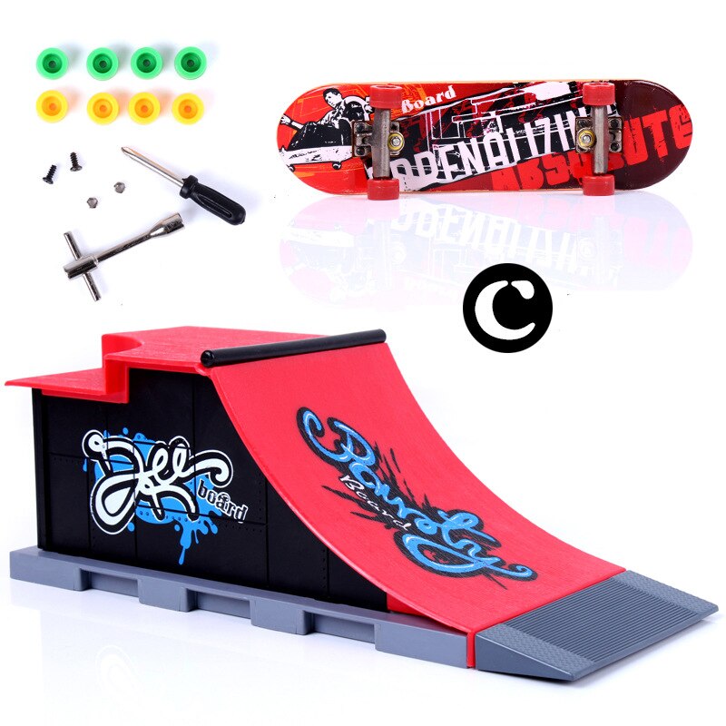 Finger deskorolki Skate części rampy zestaw zabawka pełne rowerowe palce Sport treningowy podstrunnica zabawki Skate Park Ramp zabawka dla dzieci: 113-C