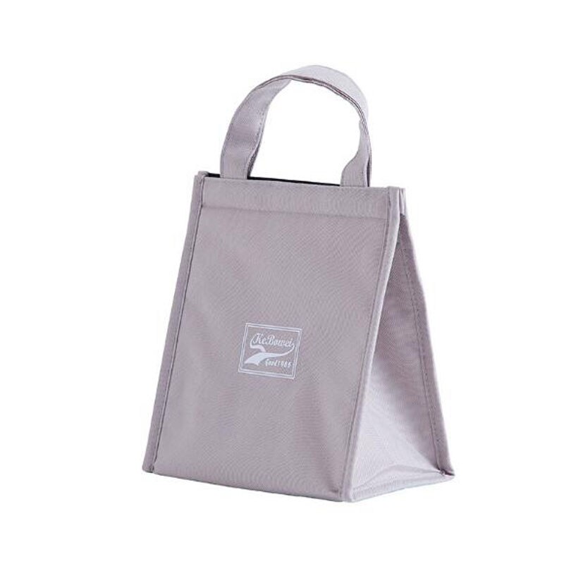 Weibliche Sumple Mittagessen Lebensmittel Kasten Tasche Isoliert Thermischen Picknick Mittagessen Taschen für Frauen freundlicher Männer Kühler Tote Tasche fallen: grau-klein