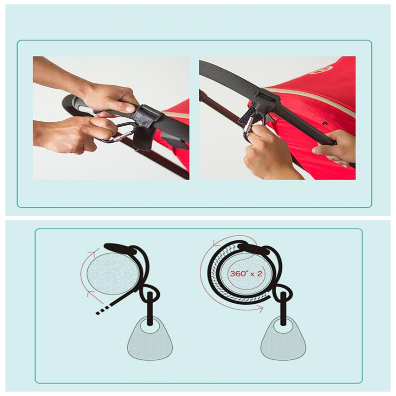 Ganci per passeggini clip in metallo gancio per mamma carrello per la spesa borsa appendiabiti per Cybex Yoya Babyzen yoyo carrello passeggino accessori 1 pz