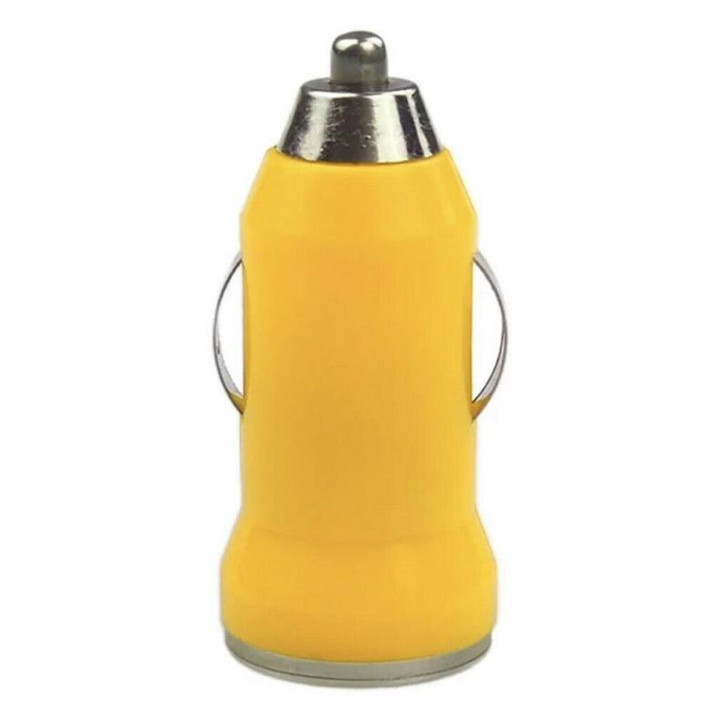 Car Charger Mini Dual USB 12v Lighter Socket Adapter plug fast charging Car usb: Yellow